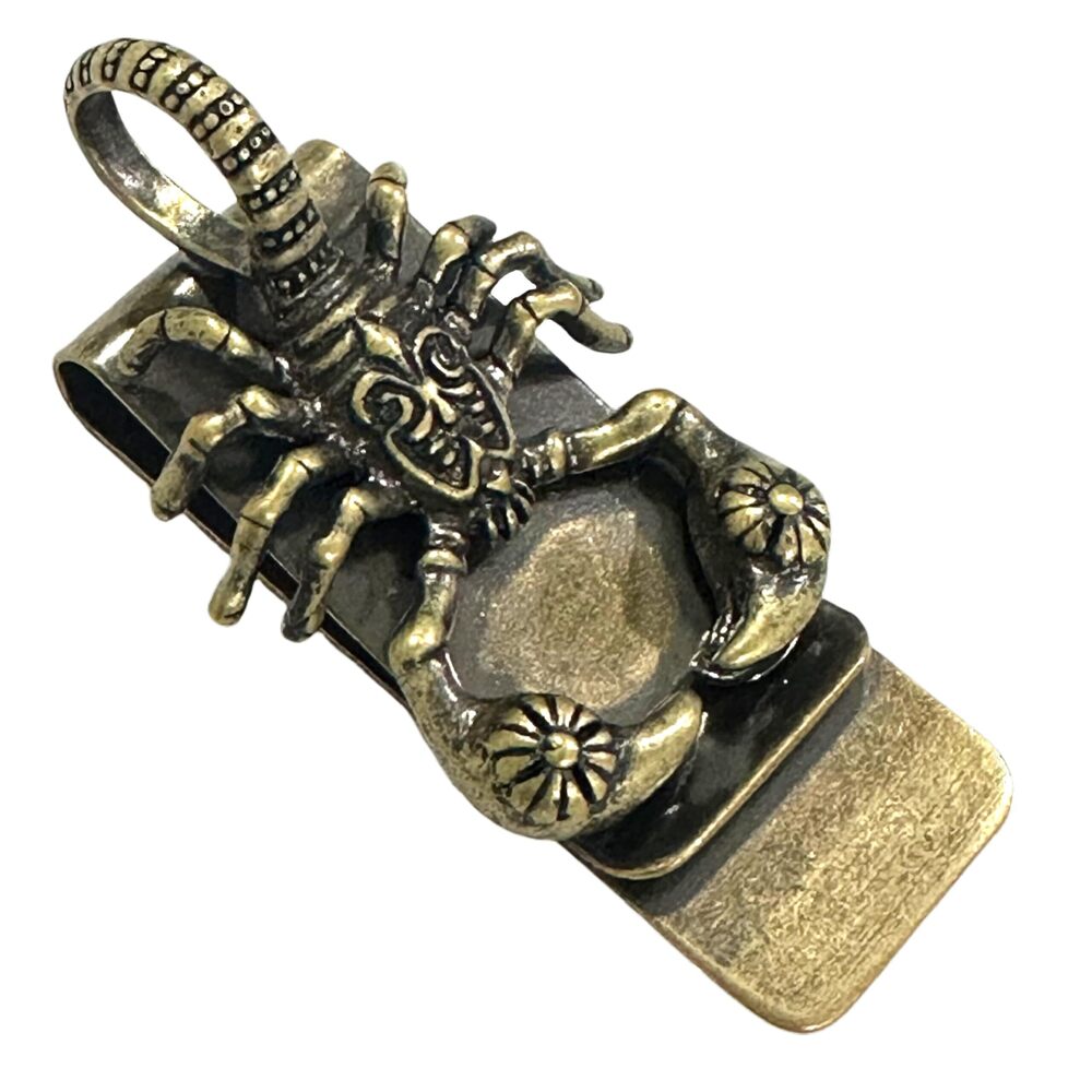 9375 Brass Lobster Money Clip- Retro Distress Metal Cash Clip, Card Holder